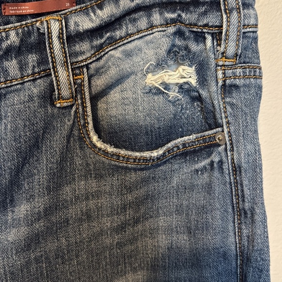 Pilcro by Anthropologie Heritige Boyfriend Distressed Jeans Sz 28 Cropped - Picture 7 of 16